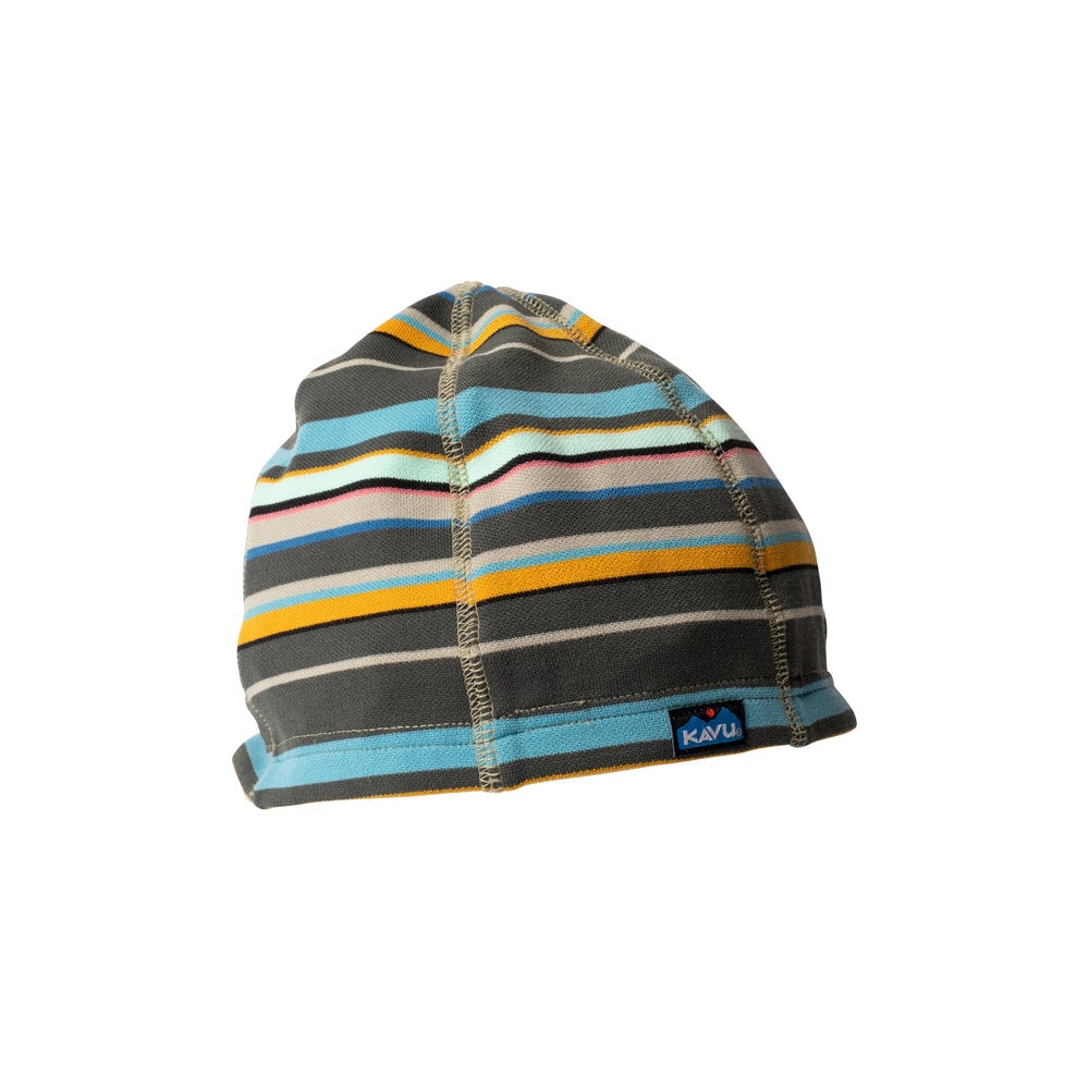 Kavu Hat Beanie Creekside Women\'s Bella Striped Poly-Knit Logo Outdoor Sporty Kavu | Accessories | Kavu Hat Beanie Creekside Womens Bella  main image 4