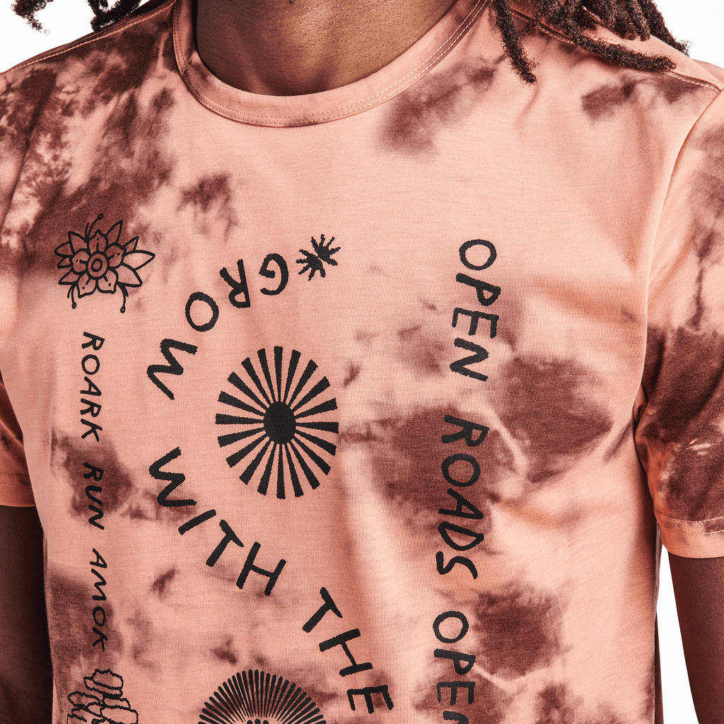Roark- Mens Mathis Tie Dye Ss Ginger Run Amok | Walk in the Woods